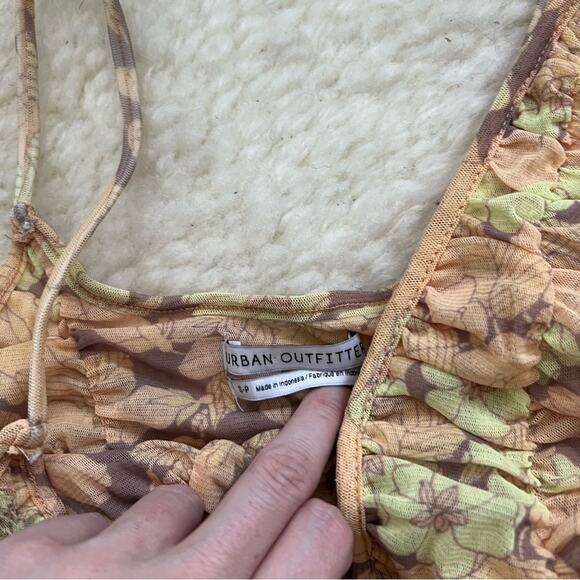 Urban Outfitters Tamara Mesh Corset Cami In Orange Multi - Picture 4 of 6